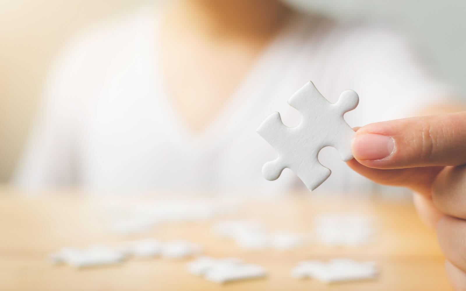 Gesundheitsversorgung für Alzheimer, Demenz und Gedächtnisverlust mit einem Puzzle